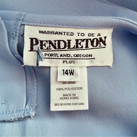 Pendleton Light Blue Plus Size Top - Picture 5 of 6